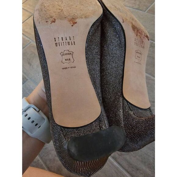 Stuart Weitzman Chicpump Pyrite Nocturn Gray Iridescent Sparkle Size‎ 9.5 N - Picture 9 of 9